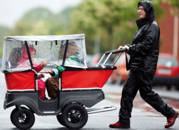 Regenverdeck für Winther Kinderbus für 4 Kinder